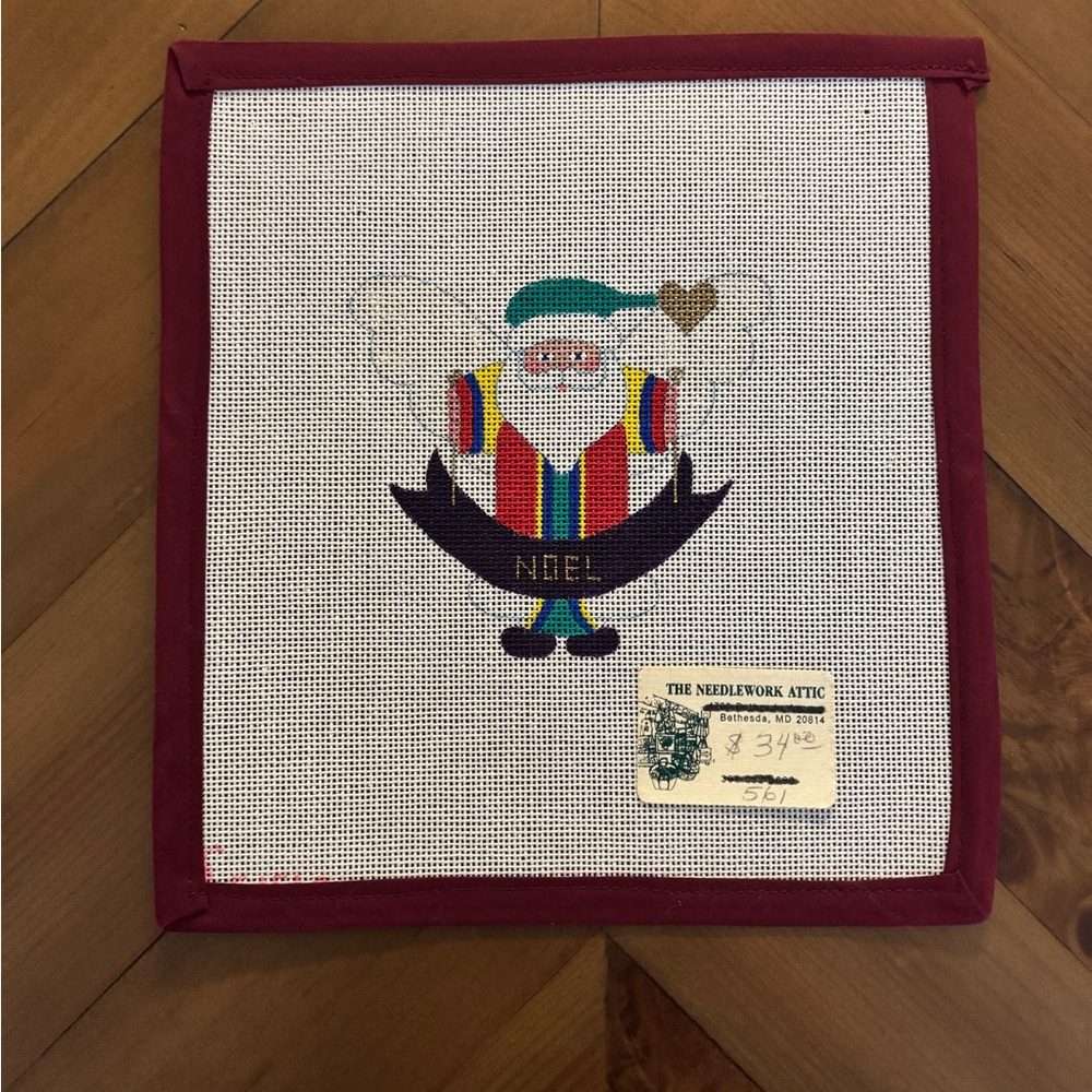 Festive Santa Needlepoint Canvas